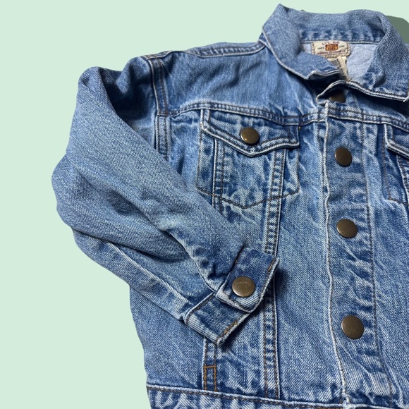 Toddler Route 66 Lil 66 Light Wash Denim Snap Button Front Jacket Size 4T - Picture 2 of 11